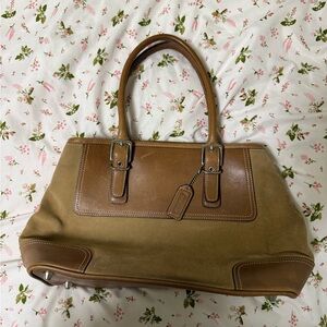 RARE SUEDE COACH HANDBAG
